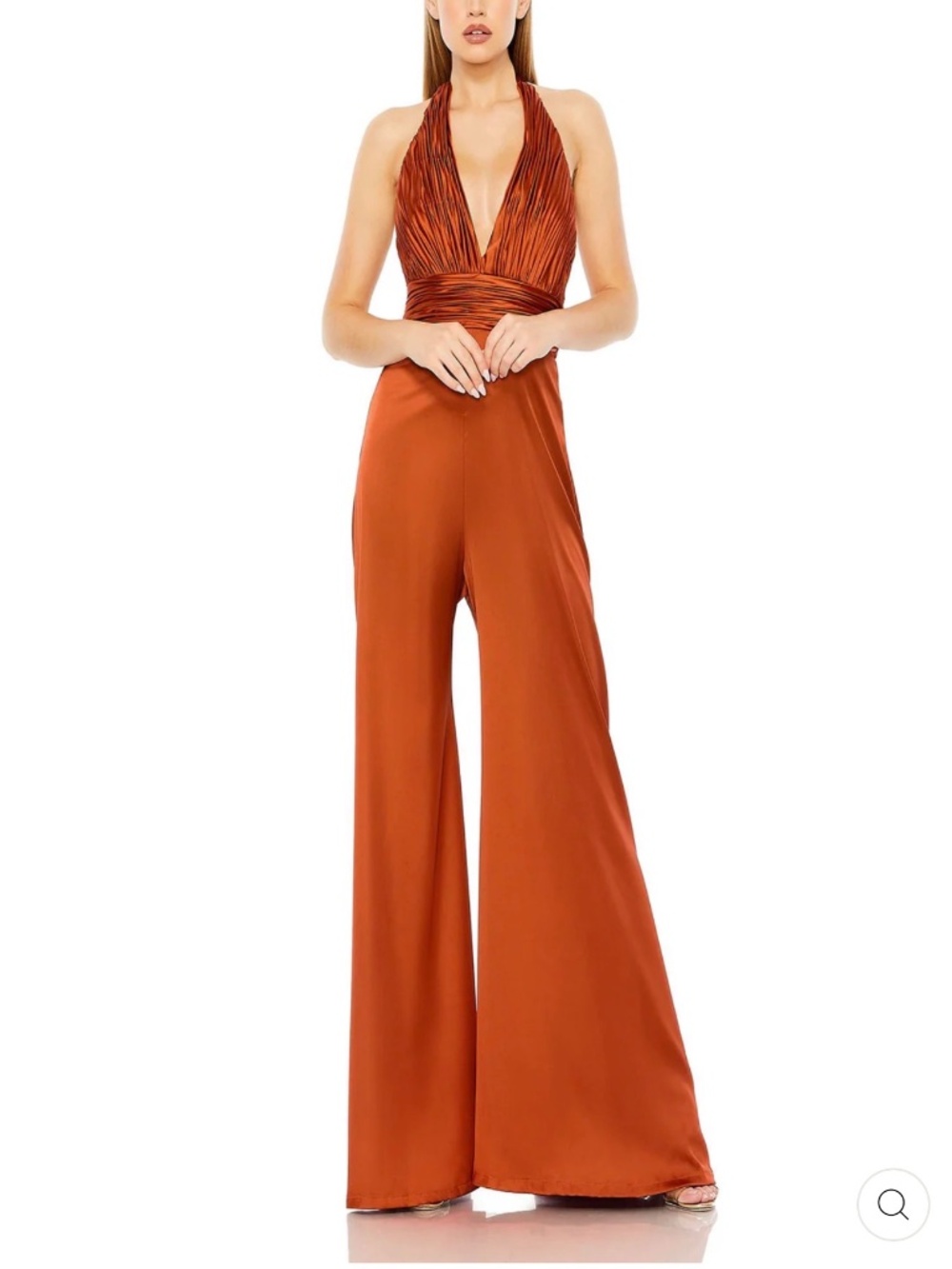 MacDuggal size 8, Orange long jumpsuit.